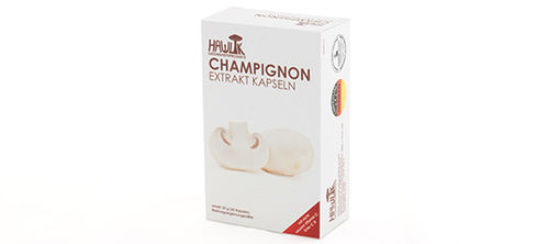 Champignon Extrakt Kapseln, Hawlik Vitalpilze, 60 Kapseln/Packung