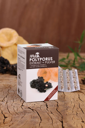 Polyporus Extrakt + Pulver, Hawlik Vitalpilze, 120 Kapseln/packung