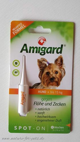 Amigard Spot-on gegen Flöhe & Zecken, Hund bis 15 kg   1,5 ml